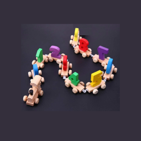 DruArts Handmade Wooden Number Train for Kids & Toys