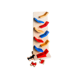 DruArts Handmade Wooden Slippery Car Track Set Toy With Cars For Kids