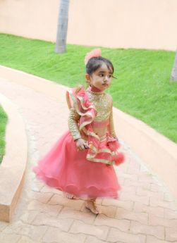 Tutus by Tutu-Cold Shouldered Choli Lehnega with Ruffle Dupatta