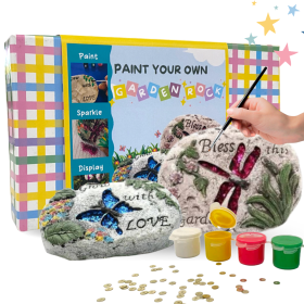 Craftopedia-Paint Your Own Planter- Engraved Garden Rock