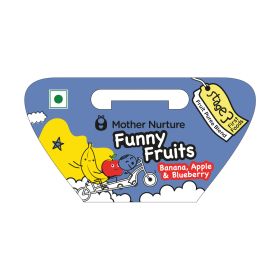 Mother Nurture-Funny Fruits - Banana, Apple & Blueberry Puree - Stage 3 - Baby Food