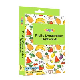 Zooplay India-Fruits and Vegetables Flashcards- Pack of 24