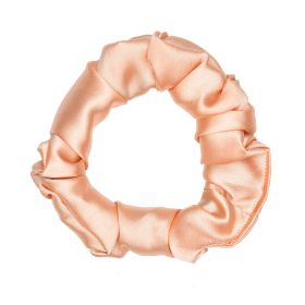 Funkrafts Satin Silk Hair Scrunchie Ponytail Hair Tie  - Peach-FUNHB509