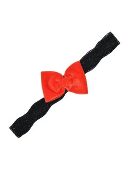 Funkrafts Girls Trendy Velvet Bows Headbands -  Orange-FUNHB587