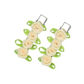 Funkrafts Trendy Girls Hair Clips Set of 2 - Cream - FUNHC288