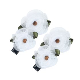 Funkrafts Girls Trendy Hair Clips - White-FUNHC482