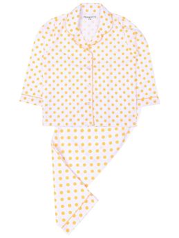 Funkrafts Girls Full Sleeves 100% Cotton Printed Nightsuit -  Yellow
