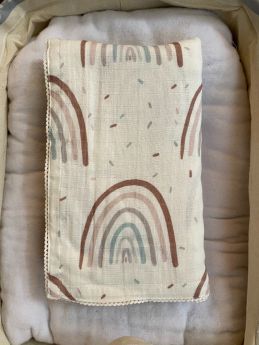 Trunkbox Baby - Earthy Rainbow Laced Swaddle