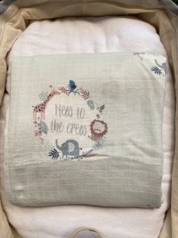 Trunkbox Baby - Animal frame customised swaddle