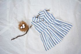 Sankalpa Art Village-bow frock-0-12 Months-INDIGO 