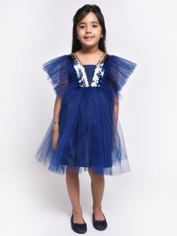 Jelly Jones NavyBlue Sequence Belt Dress