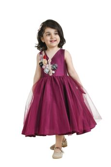 Jelly Jones-Wine Flower Patch Dress