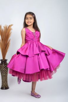 Jelly Jones-Pink asymmetric Gown-JJ186