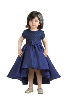Jelly Jones-Navy A-symmetric Cape Sleeve Dress