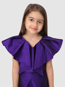 Jelly Jones-Burgandy Pleated top & Culotte