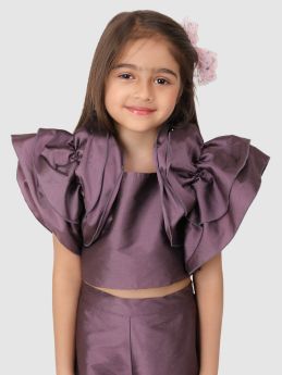 Jelly Jones- Lavendar flower sleeve top&Pant