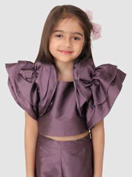 Jelly Jones- Lavendar flower sleeve top&amp;Pant-2-3 Years