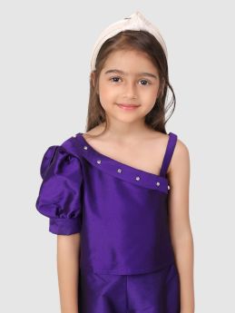 Jelly Jones- Burgandy Puff sleeve top&Pant