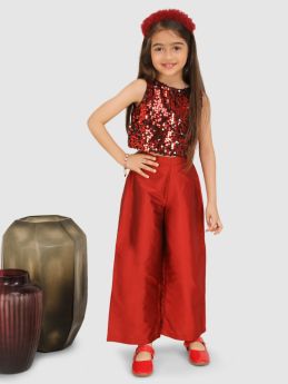 Jelly Jones  emblished with Sequance Top &  pant -Maroon