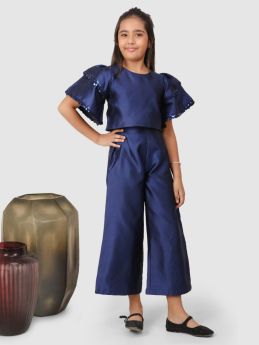 Jelly Jones  Cord set with flared sequence sleeve Navy Blue-JJ#170