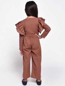 Jelly Jones-Beige Cullote & Check Top Set