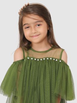 Jelly Jones-Green Gather top -2-3 Years