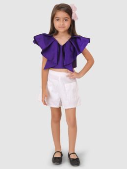 Jelly Jones-Voilet Pleated Top