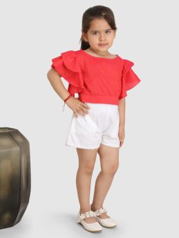 Jelly Jones Flair sleeve top -Rose Gold-3-4 Years