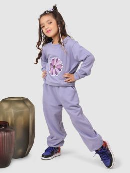 Jelly Jones  Cord Set with flower print Light Mauve-JJK#08