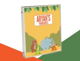 Purple Prints-Jungle Theme Binder