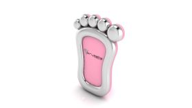 Sterling Silver-Silver Plated Foot Photo Frame for Baby & Kids