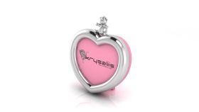 Sterling Silver-Silver Plated Photo Frame for Baby & Kids- Heart with Teddy