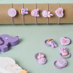 Kicks & Crawl -Lavender Loops Rubberbands (Set of 10) -LEY-1010263
