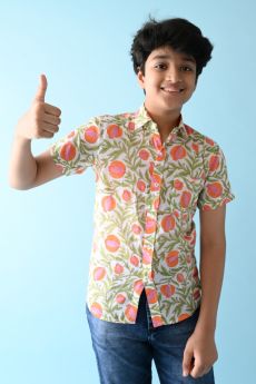 THE COTTON STAPLE-ORANGE COTTON SHIRT