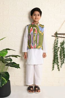 THE COTTON STAPLE-MOSAIC IKAT SET