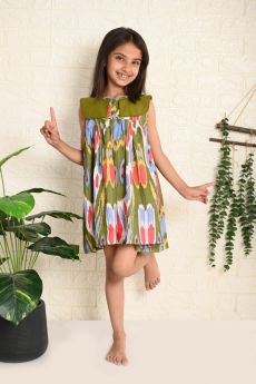 THE COTTON STAPLE-FOREST IKAT DRESS