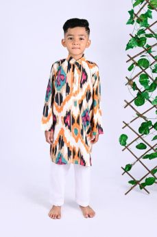 THE COTTON STAPLE-TOFFEE IKAT SET