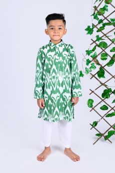 THE COTTON STAPLE-PEAS IKAT SET-2-3 Years