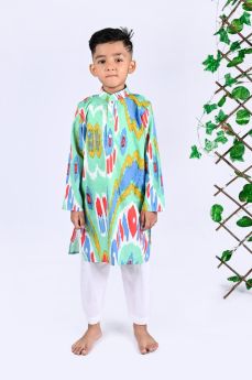 THE COTTON STAPLE-CUSTARD IKAT SET