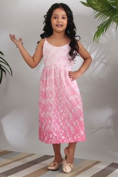 THE COTTON STAPLE-PINK SHIBORI DRESS-2-3 Years