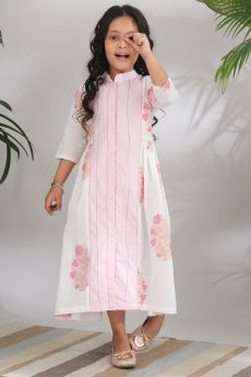 THE COTTON STAPLE-PANELED KANTHA DRESS