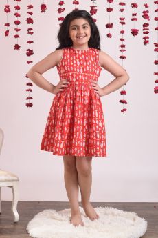 THE COTTON STAPLE-FISH TWIRL DRESS