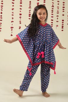THE COTTON STAPLE-BUTTERFLY KAFTAN SET