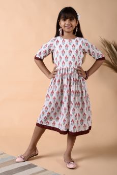 THE COTTON STAPLE-WHEAT DRESS-2-3 Years