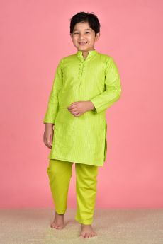 THE COTTON STAPLE-NEON KURTA SET-2-3 Years