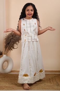 THE COTTON STAPLE-SUFI SKIRT SET-2-3 Years