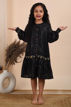 THE COTTON STAPLE-JHILMIL GOTA DRESS-2-3 Years