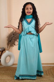 THE COTTON STAPLE-NAAZ LEHENGA SET-2-3 Years
