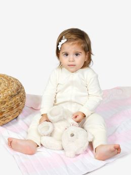 Tickle Tickle - Lil Vanilla Organic Zipup Sleepsuit