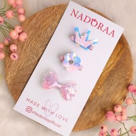 Kicks & Crawl-NADORAA LITTLE PRINCESS HAIRCLIPS - PACK OF 3